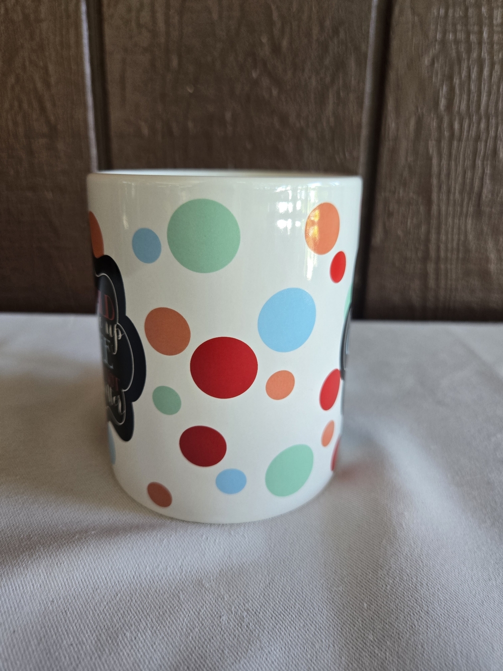 "I Would Give Up Coffee..." Polka Dot Mug - Picture 2 of 7